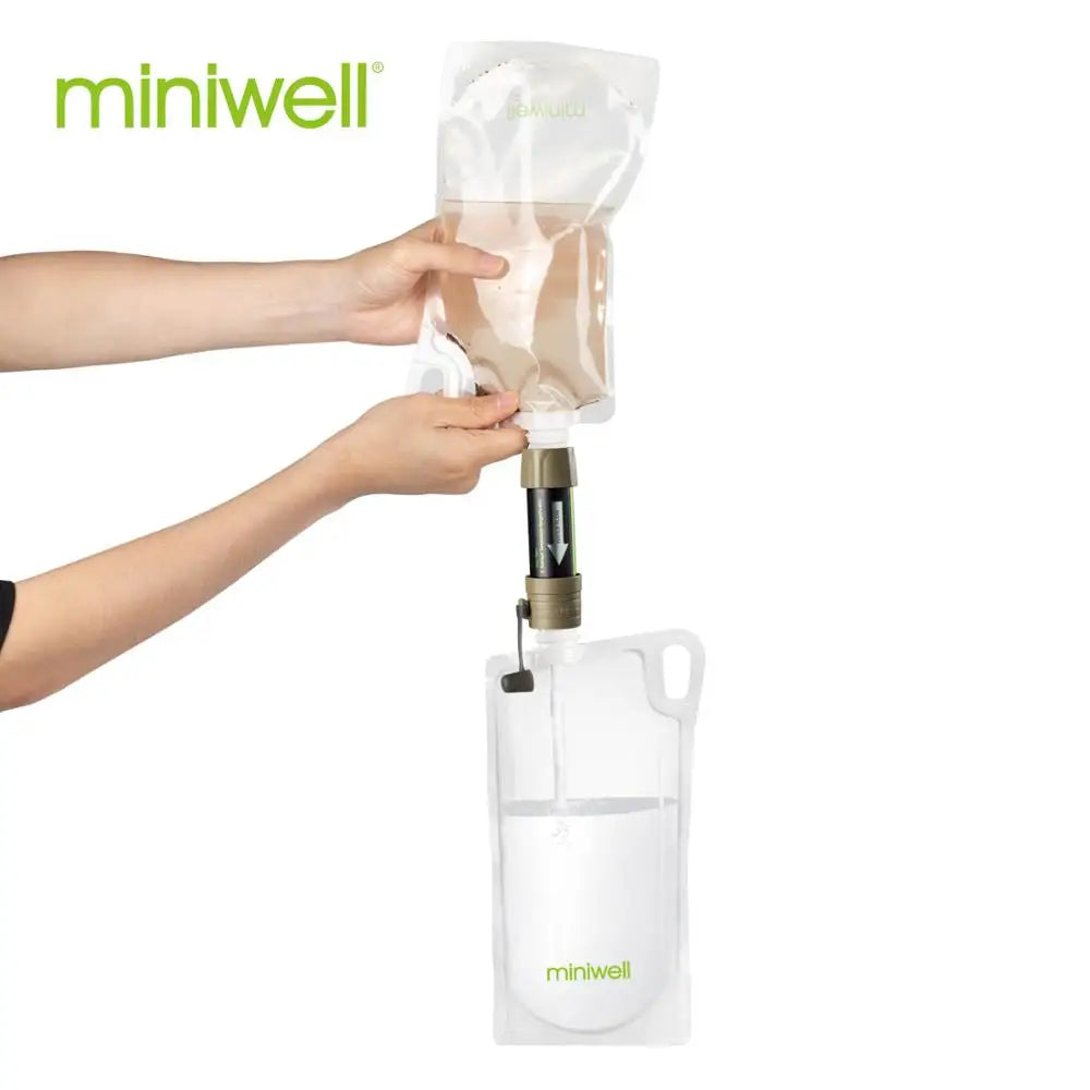 Miniwell L630 Portable Outdoor Water Filter Survival Kit with Bag