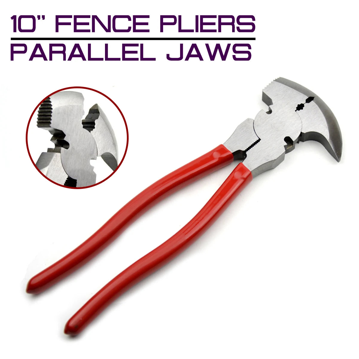 Fence Pliers 10in. Parallel Jaws
