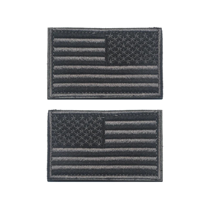 American Flag Left And Right Arm Patch USA Flag Hook&Loop 2pc Set