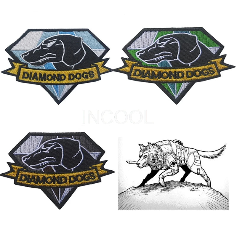 Embroidered Diamond Dogs Metal Gear Solid MGS Patch 10*7CM