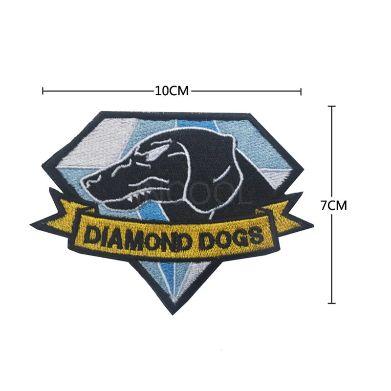 Embroidered Diamond Dogs Metal Gear Solid MGS Patch 10*7CM