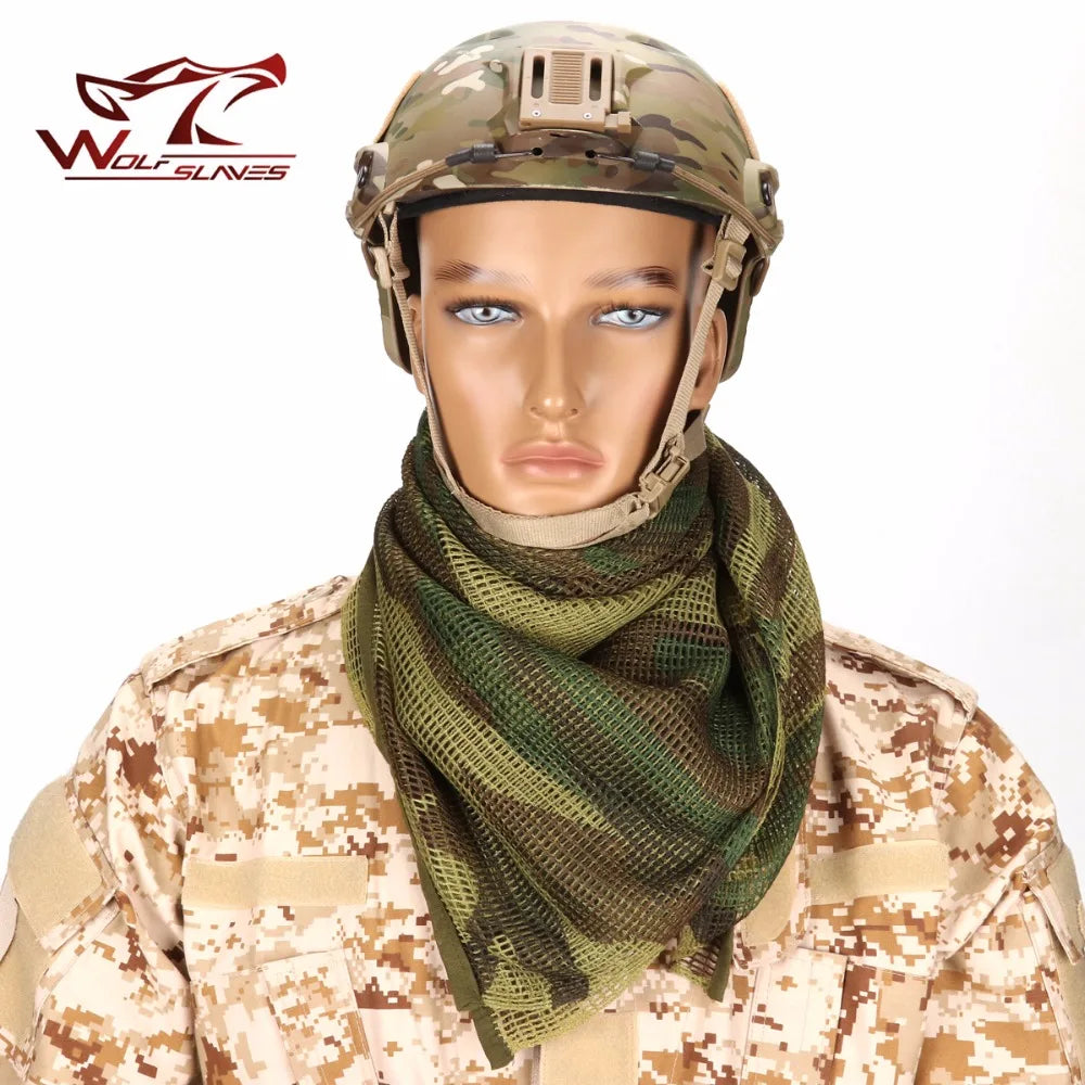 Tactical Mesh Camouflage Face Scarf