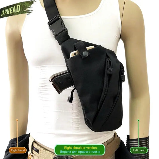 Multifunctional Concealed Gun Holster Chest Bag Left or Right Handed Design