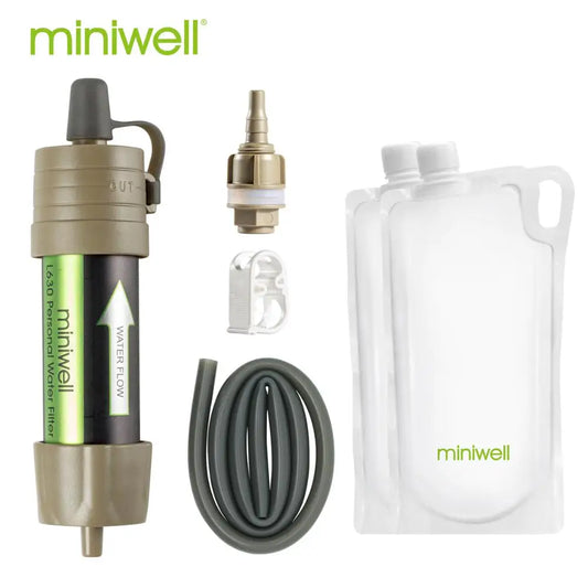 Miniwell L630 Portable Outdoor Water Filter Survival Kit with Bag