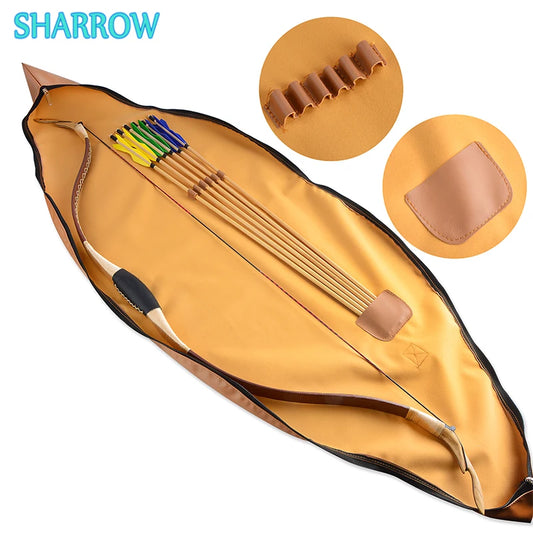 SHARROW Archery Recurve Bow Bag Soft Bow and Arrow Carry Case for Outdoor Traditional Bow
