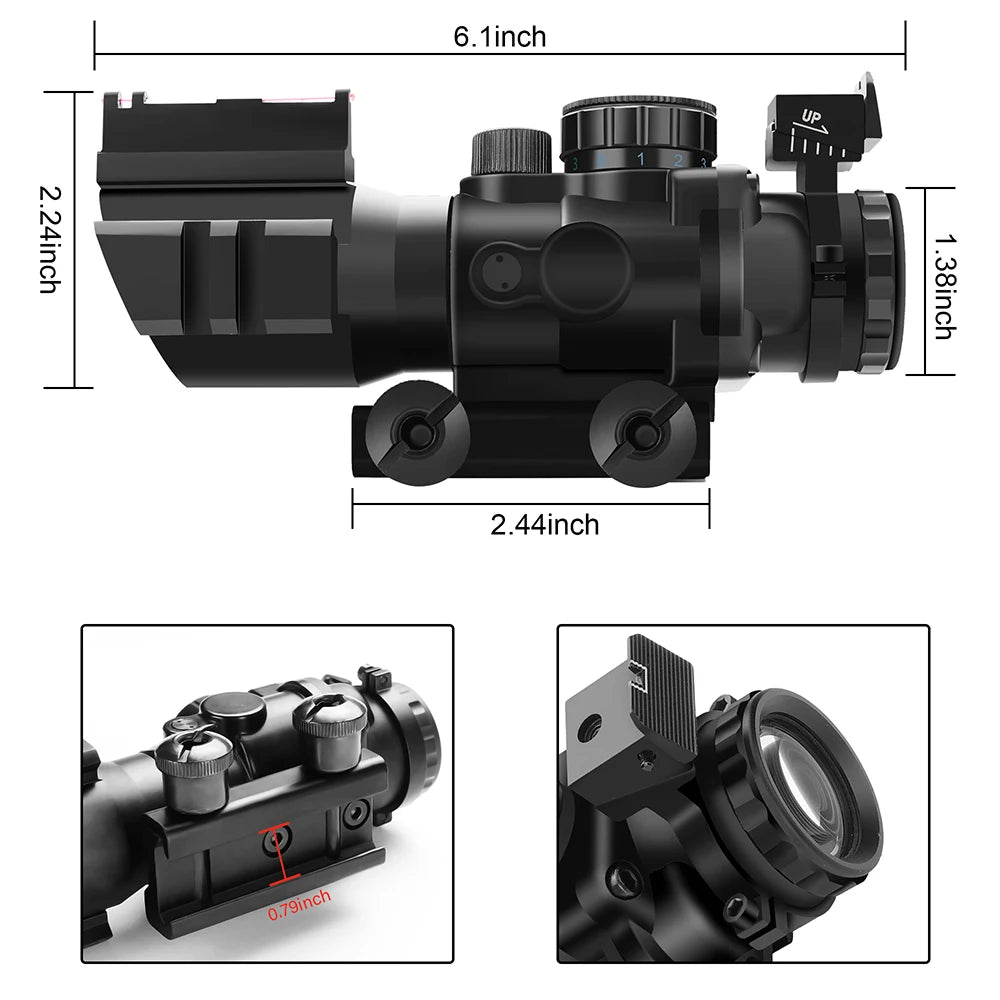 Acog 4x32 Tactical Rifle Scope with Illuminated Crosshairs