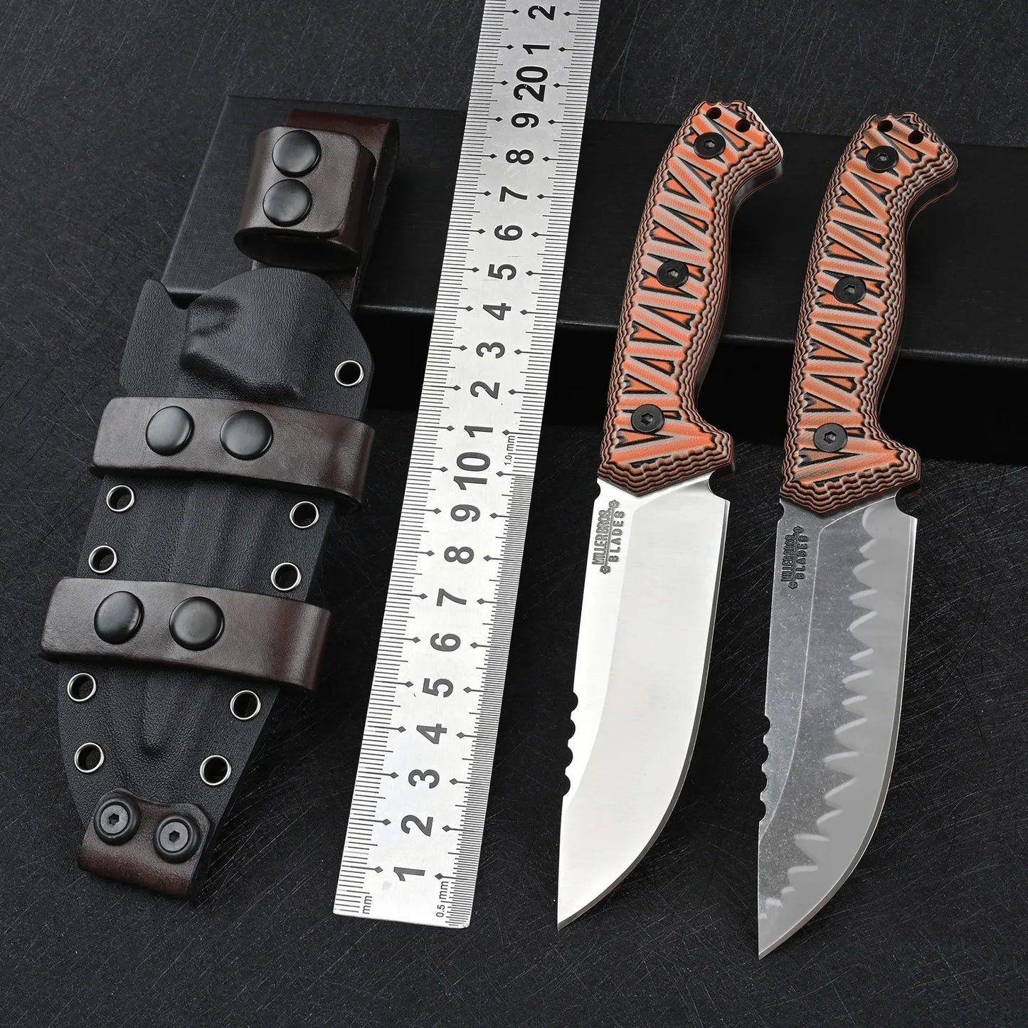 Fixed Blade Multi-Purpose Camp Knife With Scabbard