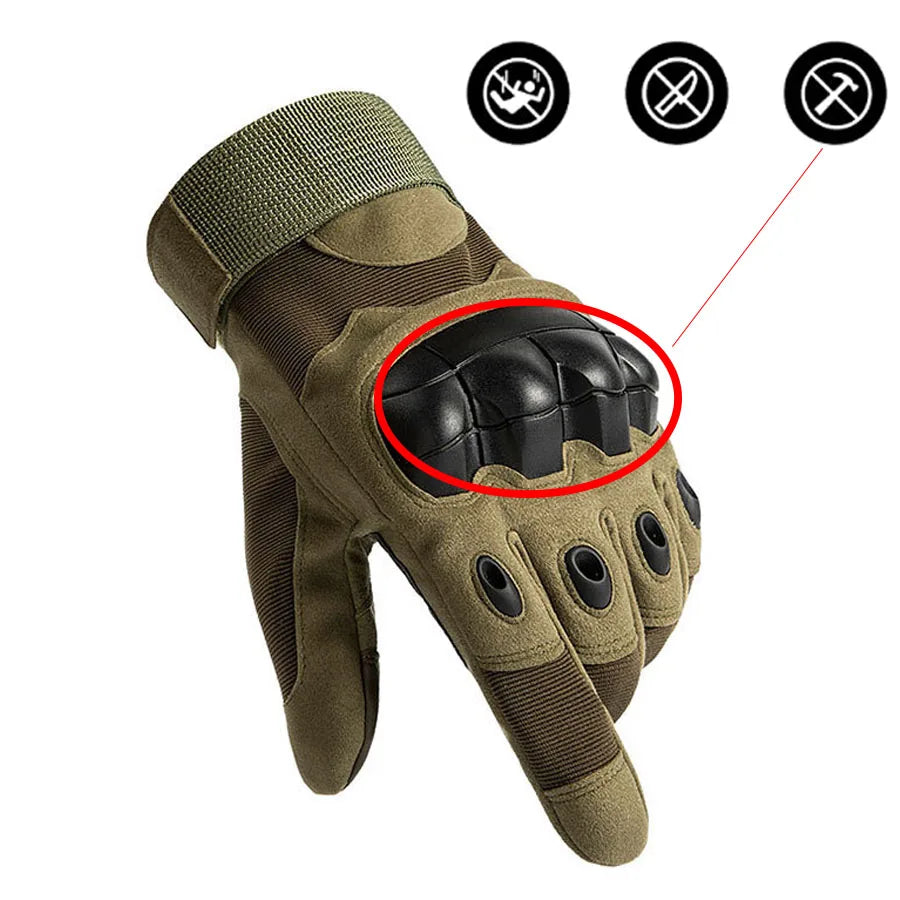 Outdoor Tactical Gloves Full Finger and Touch Screen Finger Tips