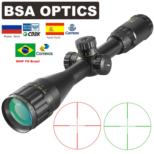 BSA OPTICS 4-16x44 ST Tactical Rifle Scope Illuminated Crosshairs