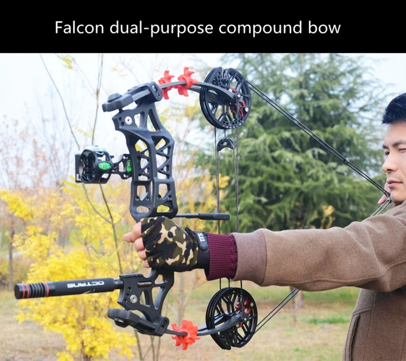 FALCON Dual-use Compound Bow/ Power Shot Bearing Shooter Sling Shot 30-60lb Draw Weight