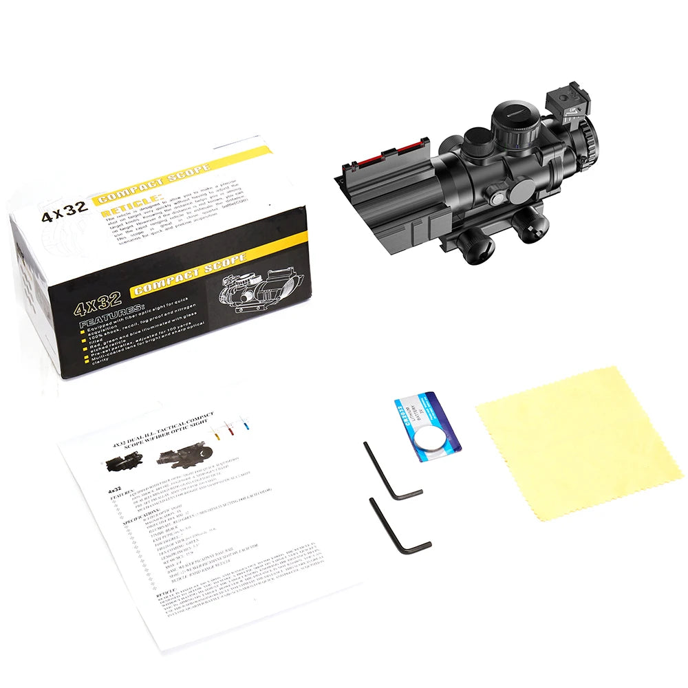 Acog 4x32 Tactical Rifle Scope with Illuminated Crosshairs