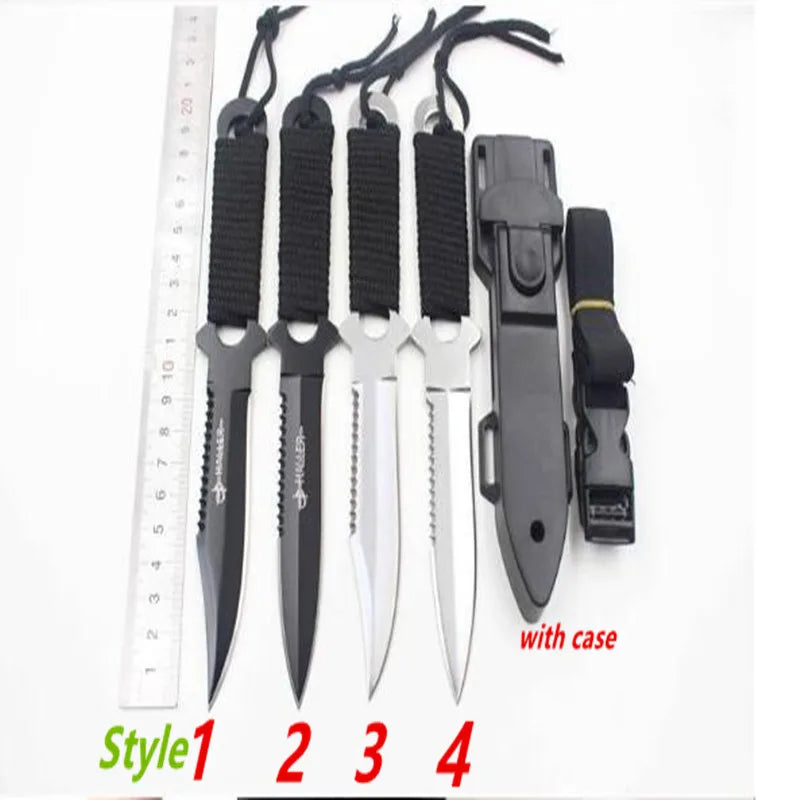 Fixed Blade Knife Steel Tactical Knife With Case