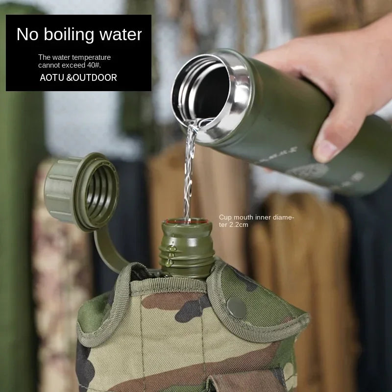 Canteen With Cup And Carry Pouch 1Liter