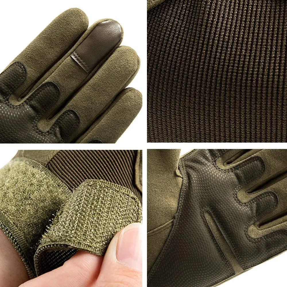 Outdoor Tactical Gloves Full Finger and Touch Screen Finger Tips