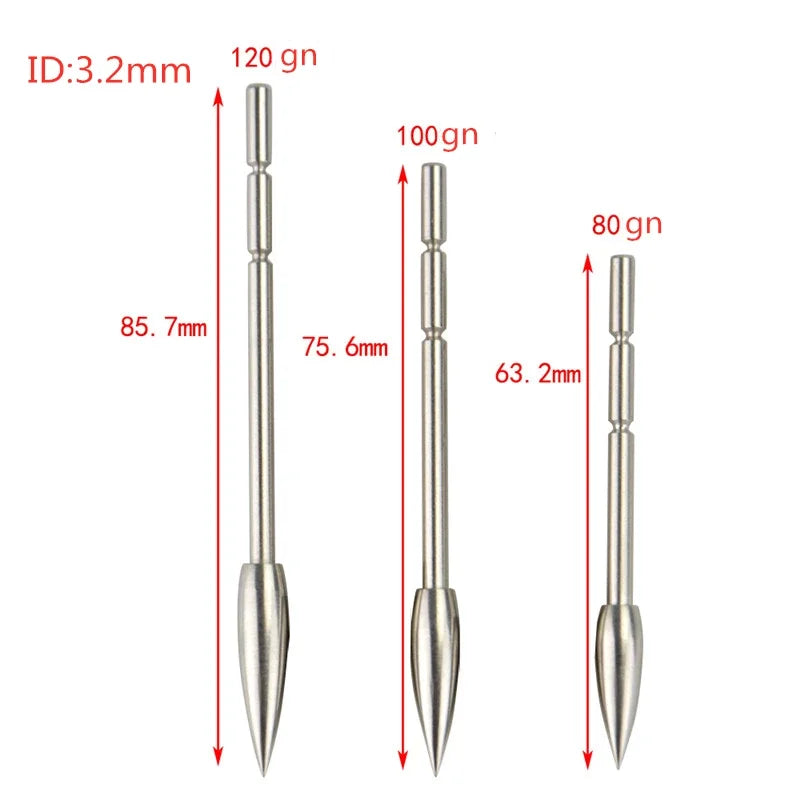 SHARROW Archery Target Tips 80/100/120/150/200Grain  ID3.2/4.2mm