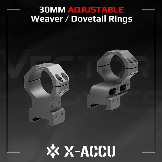 Vector Optics X-ACCU 30mm Weaver/Dovetail Riflescope Rings
