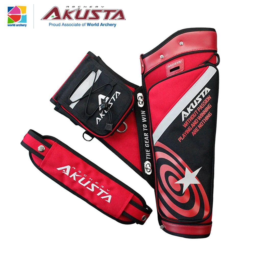 AKUSTA Archery Arrow Quiver Large Capacity Storage Bag Adjustable Shoulder Strap