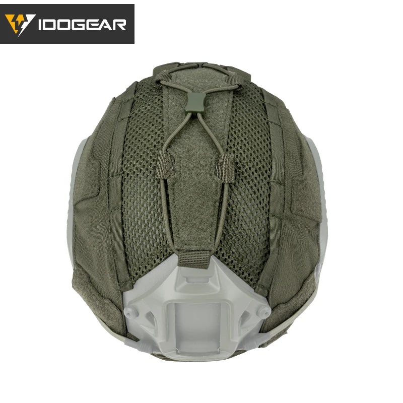 IDOGEAR Tactical Helmet Cover with NVG Battery Pouch