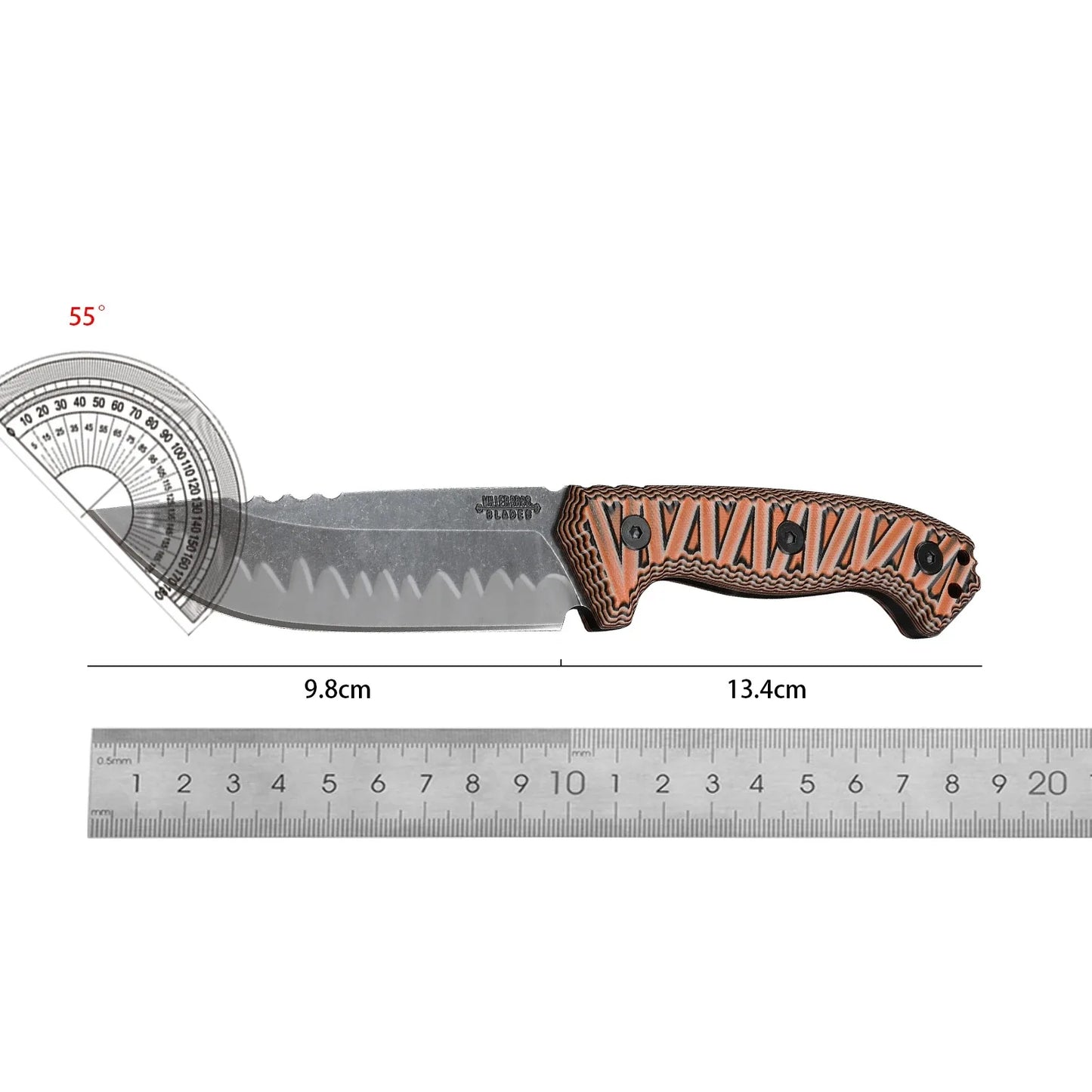 Fixed Blade Multi-Purpose Camp Knife With Scabbard