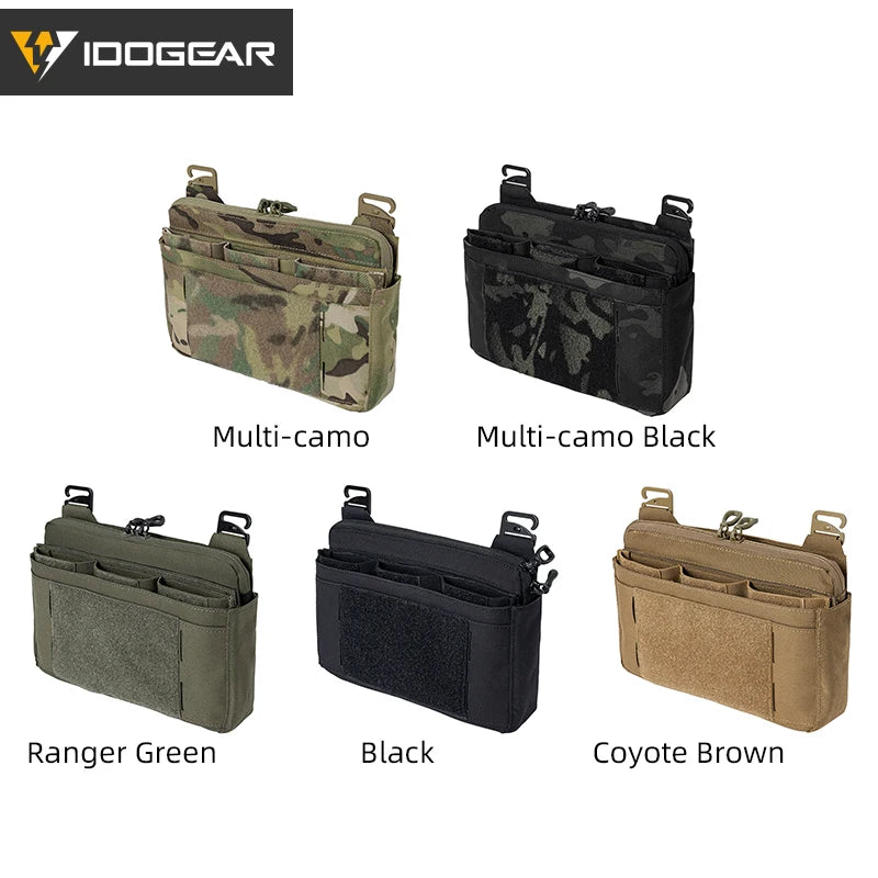 IDOGEAR Tactical Front Flap Pouch w/ Mag Pouch Kangaroo Pocket Full Set