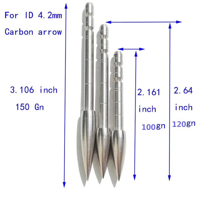 SHARROW Archery Target Tips 80/100/120/150/200Grain  ID3.2/4.2mm