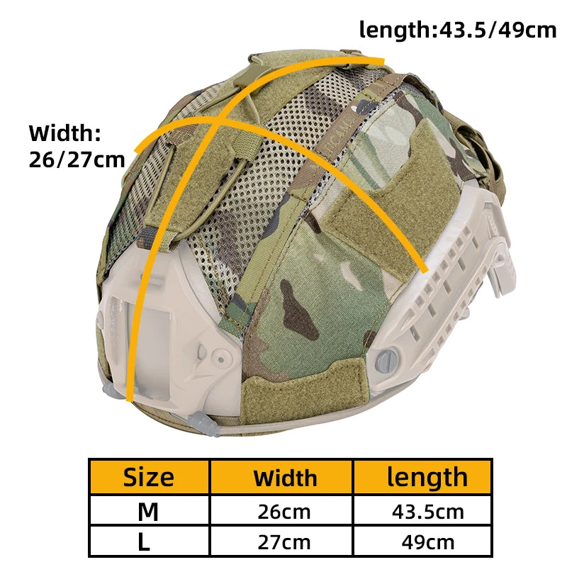 IDOGEAR Tactical Helmet Cover with NVG Battery Pouch