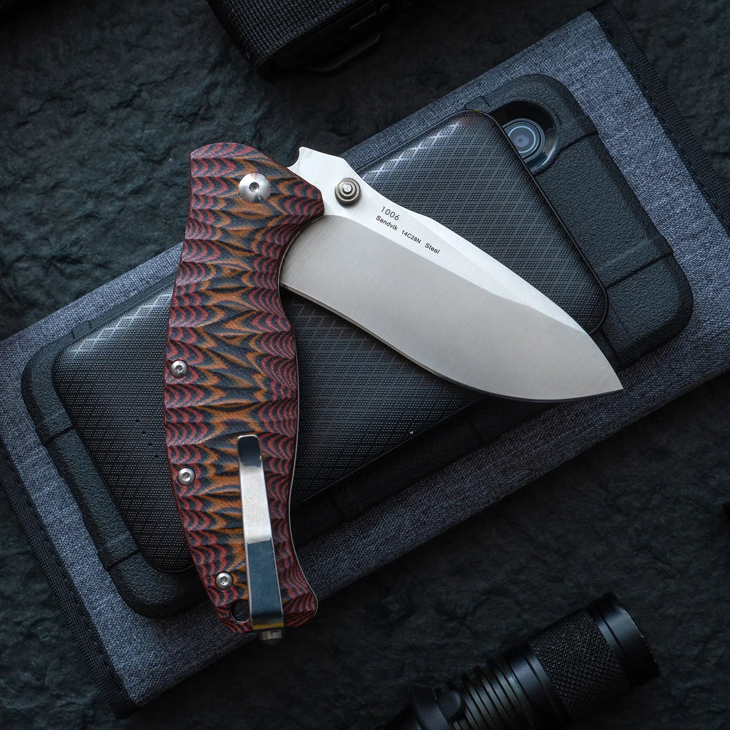 SRM SANRENMU 1006 Pocket Folding Knife 14C28N Blade Outdoor Hunting Camping Tactics Survival Rescue Camping Knife JackKnife EDC